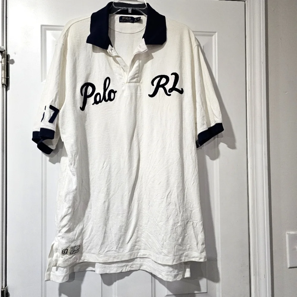 Polo Ralph Lauren Rugby Y2k rare Vintage shirt size LT/GL Prepie New Money